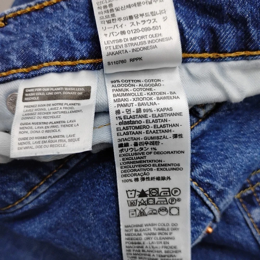 Levis 505 Regular Fit Jeans Mens 32x30 Medium Wash Blue Denim